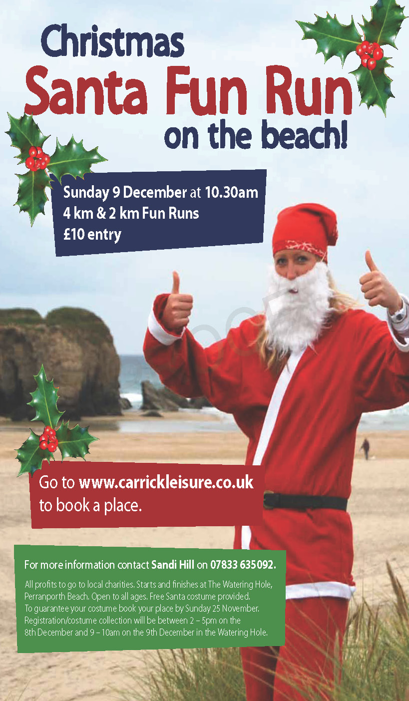 Santa fun run – on the beach!